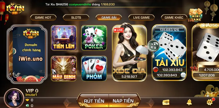Danh Mục Trò CHơi Game Bài iWin Club Sảnh Cược Đỉnh Cao Cho Cộng Đồng Game Thủ Đam Mê Số Học