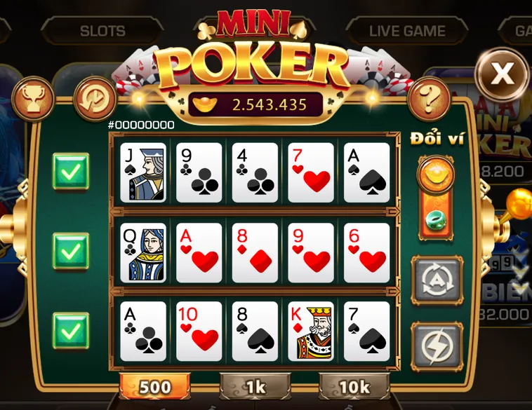 Mini Poker Tại iWin Club Đỉnh Cao Đấu Trí Với Những Giải Thưởng Siêu Khổng Lồ